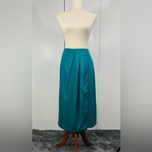 Anthropologie Teal Maxi Skirt in Standard Medium